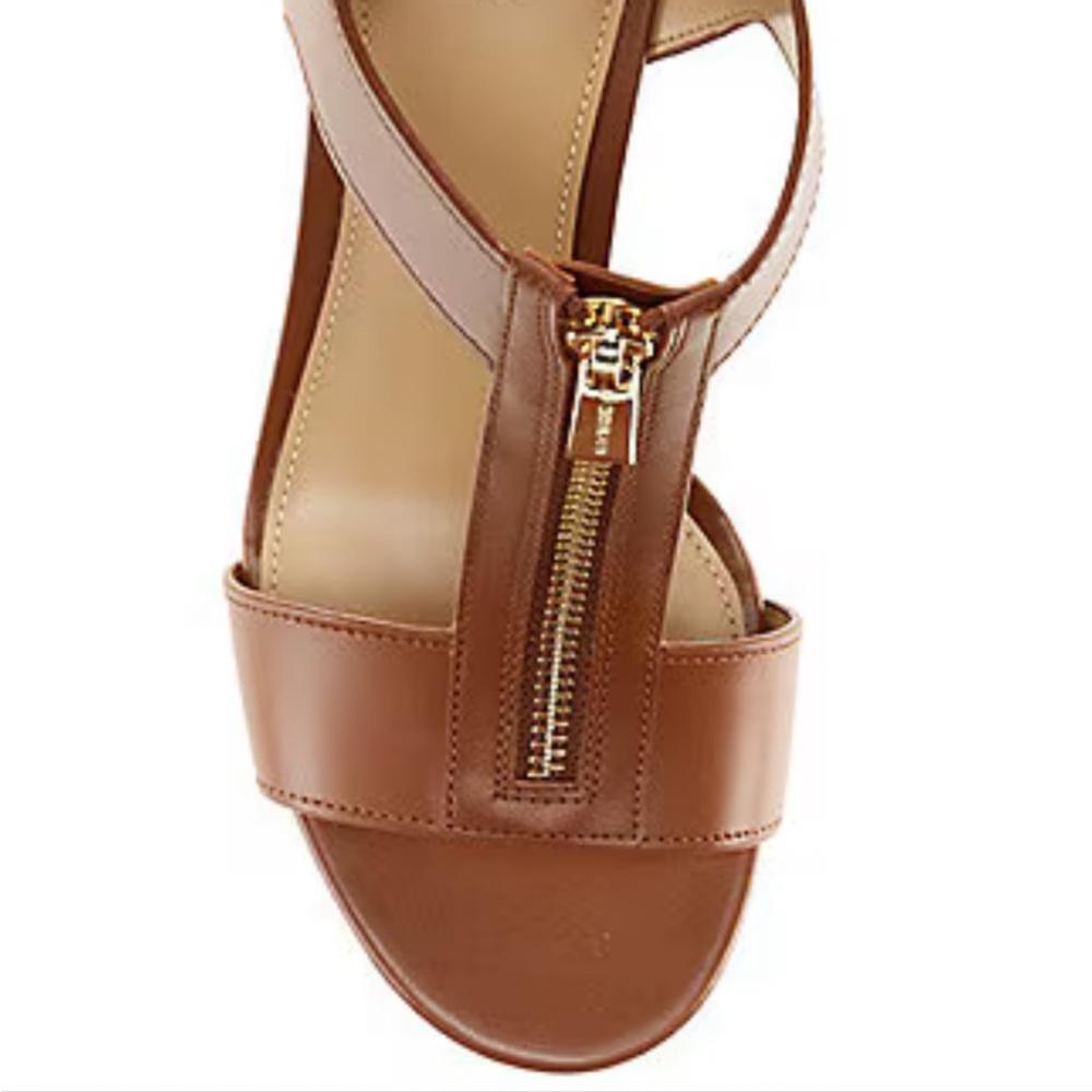 Michael Kors Berkley Mid Platform T-Strap Sandals